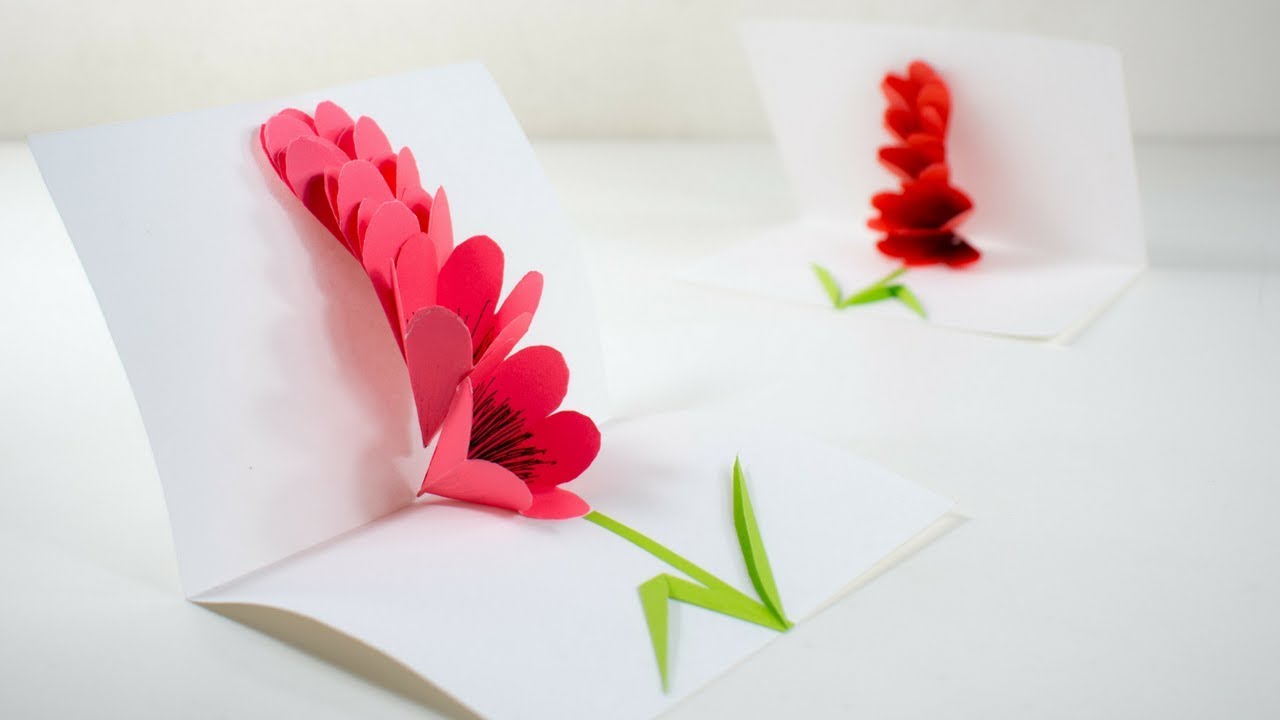 Pop Up Flower Card - Tutorial - DIY 🍉