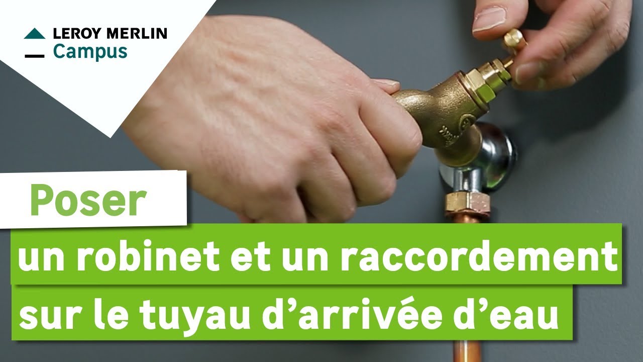 Comment poser un robinet et un raccordement sur le tuyau d'arrivée d'eau ? Leroy Merlin
