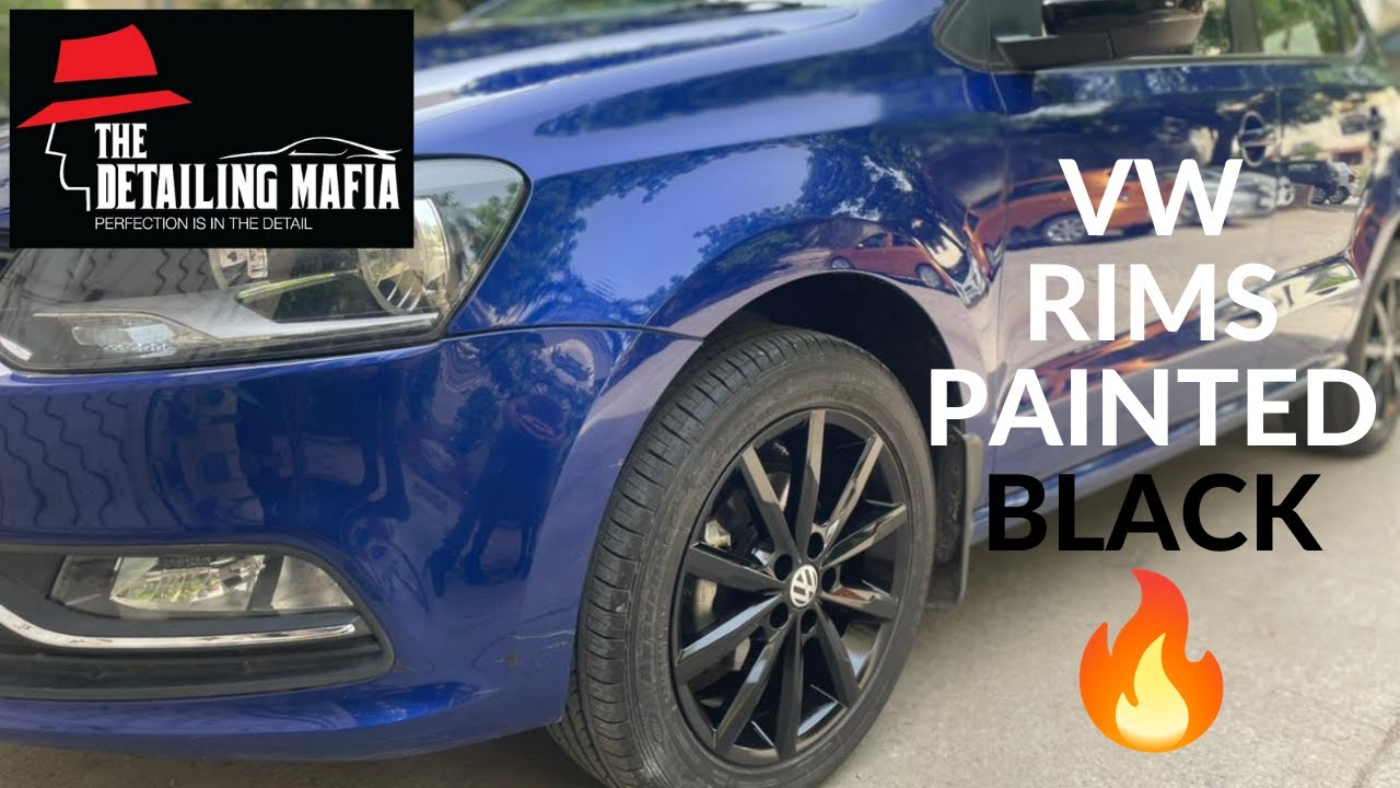 VW Polo Rims Painted Black @ Detailing Mafia
