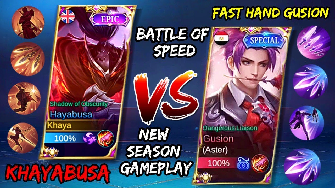 HAYABUSA VS GUSION IN THE NEW SEASON! BATTLE OF SPEED?! | SHADOW OF OBSCURITY GAMEPLAY - MLBB