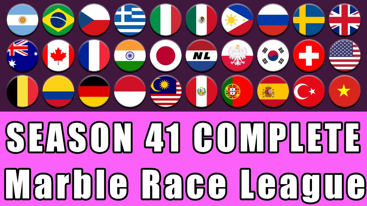 Marble Race League Season 41 Complete Race in Algodoo / Marble Race King