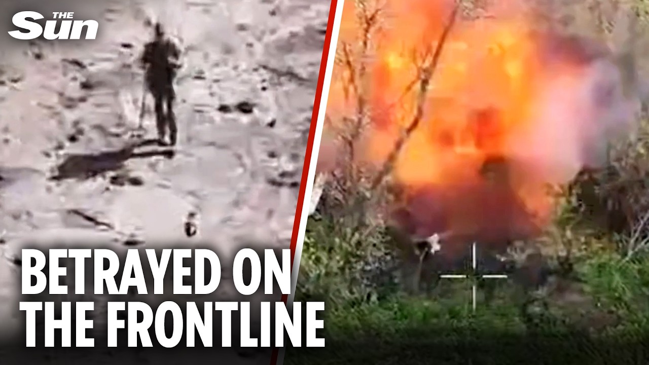Shocking moment murderous Russian troops kill their own plain-clothed soldiers on frontline