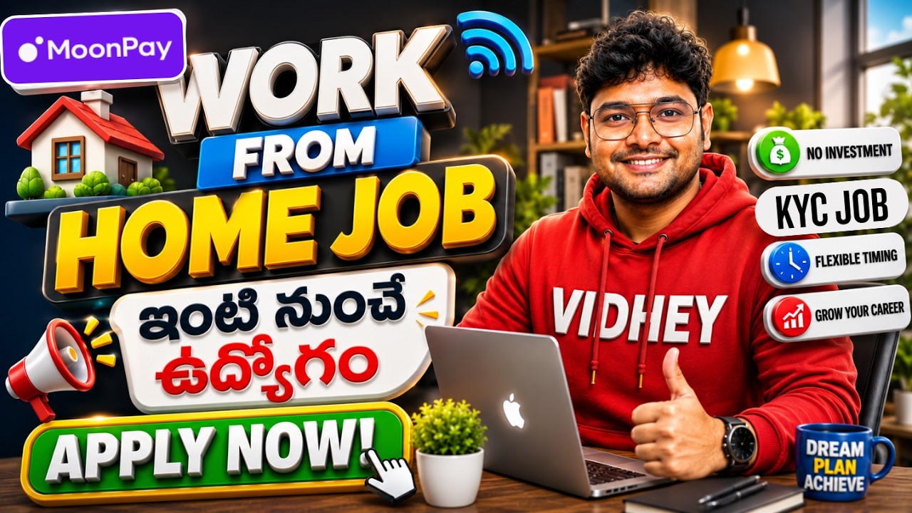 👌Work from Home | Latest jobs in Telugu | Latest Remote jobs from Moonpay | This is Vidhey