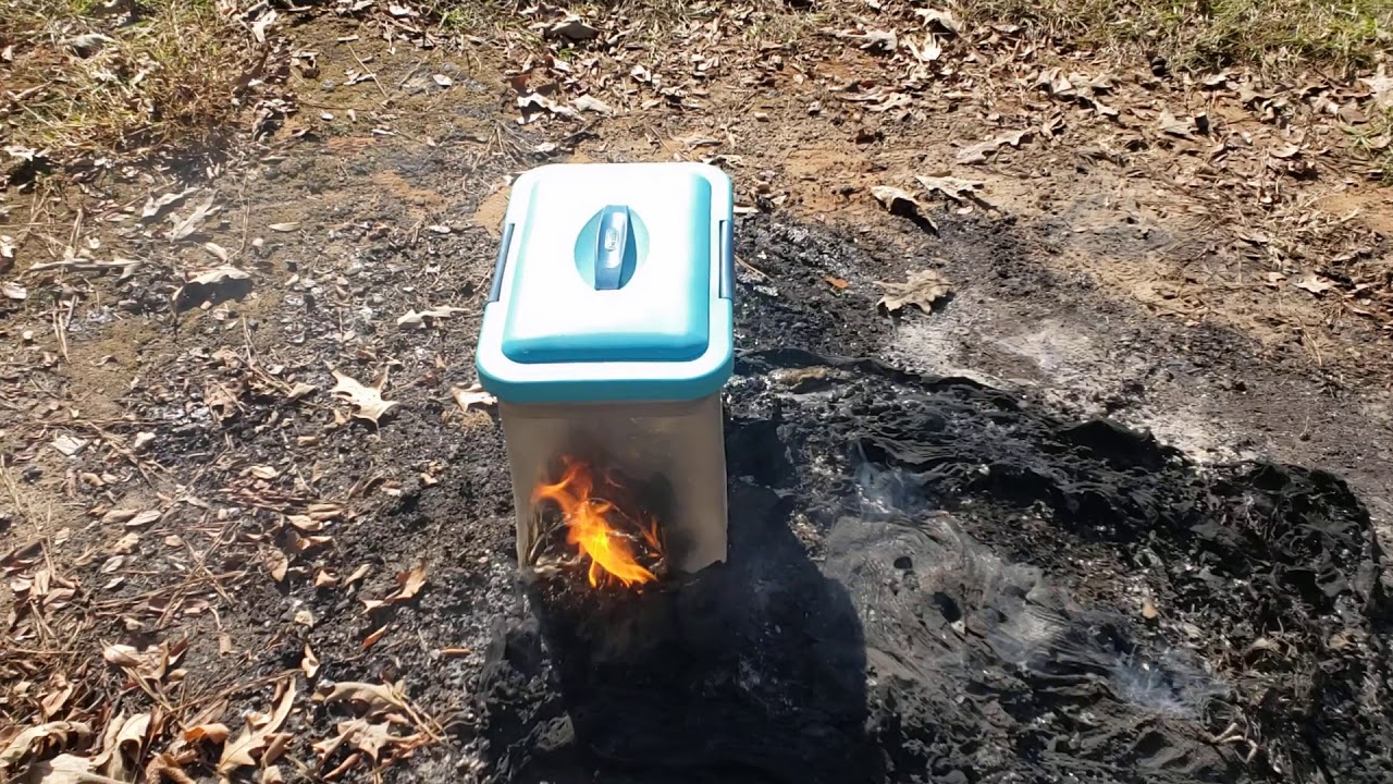 Burning Stuff 1009: Sterilite Container