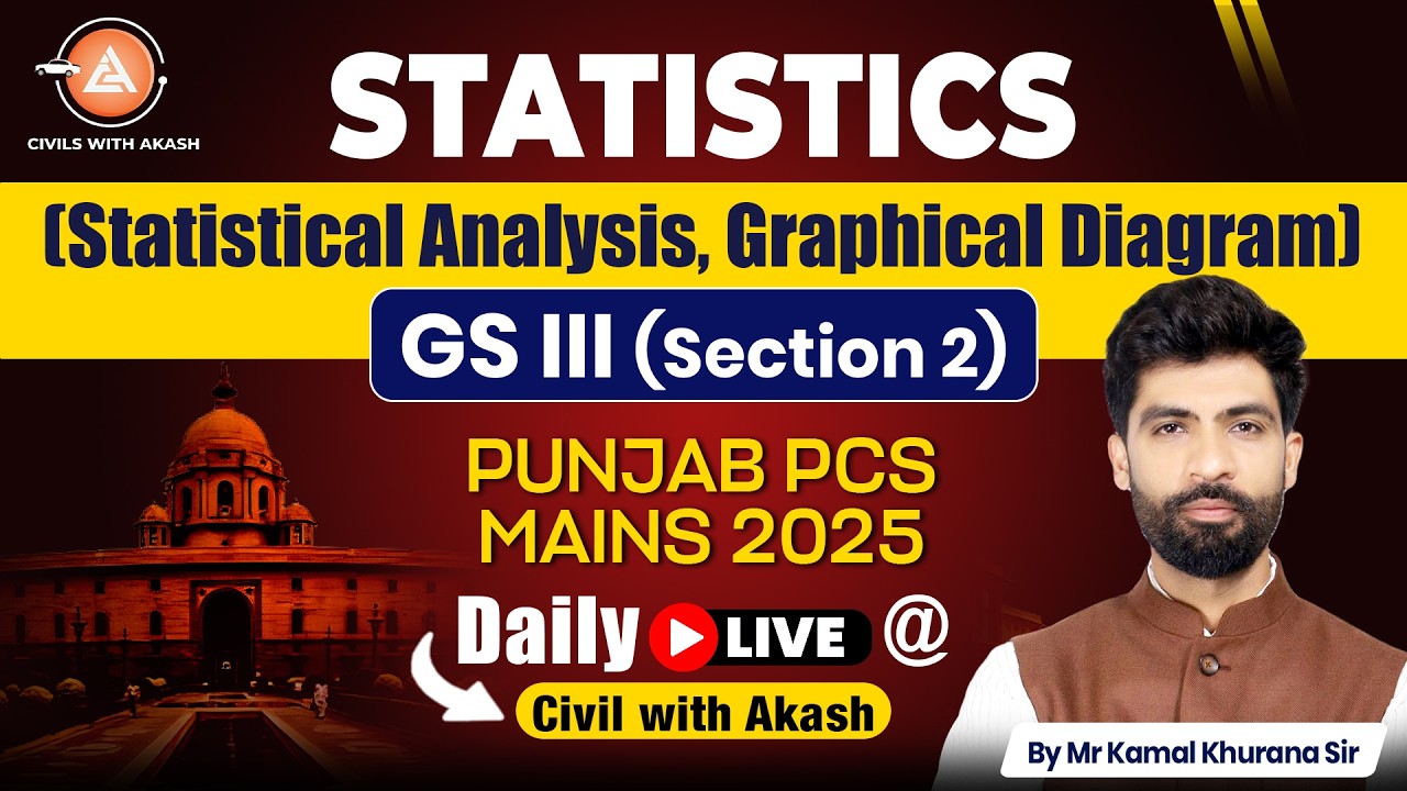 Statistics Series for Punjab PCS Mains | Score More in GS 3 | Lecture -17