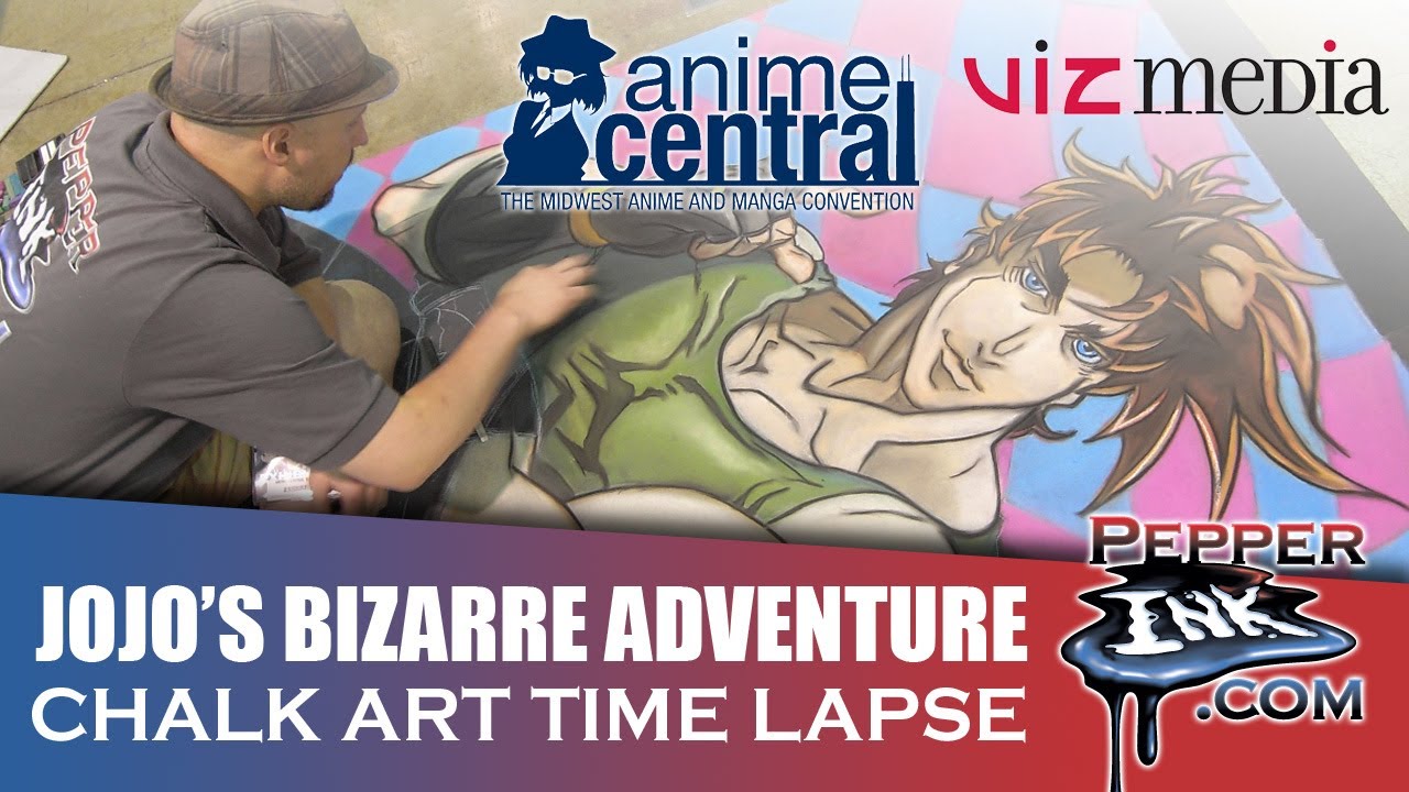 Anime Central 2017 JoJo's Bizarre Adventure Chalk Art