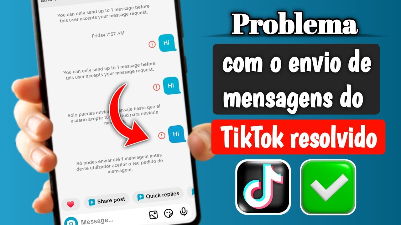 Como Corrigir o Problema de Mensagens Não Enviadas no TikTok (2026)