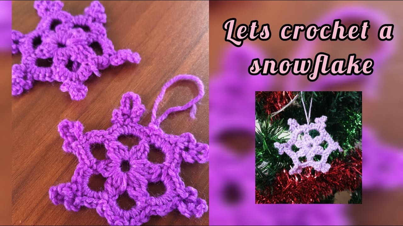 How to Crochet a Simple and Easy Snowflake for Beginners #crochet #beginners #snowflakes