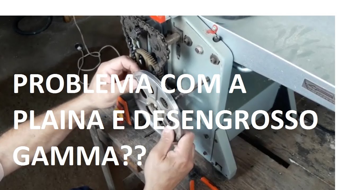 PLAINA E DESENGROSSADEIRA GAMMA _ Manutenção da máquina.