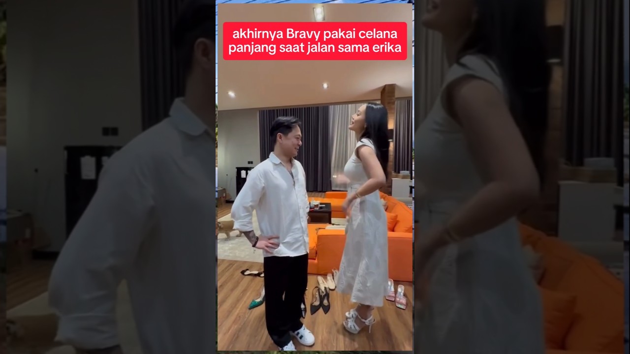 akhirnya bravy pakai celana panjang saat jalan sama erica carlina