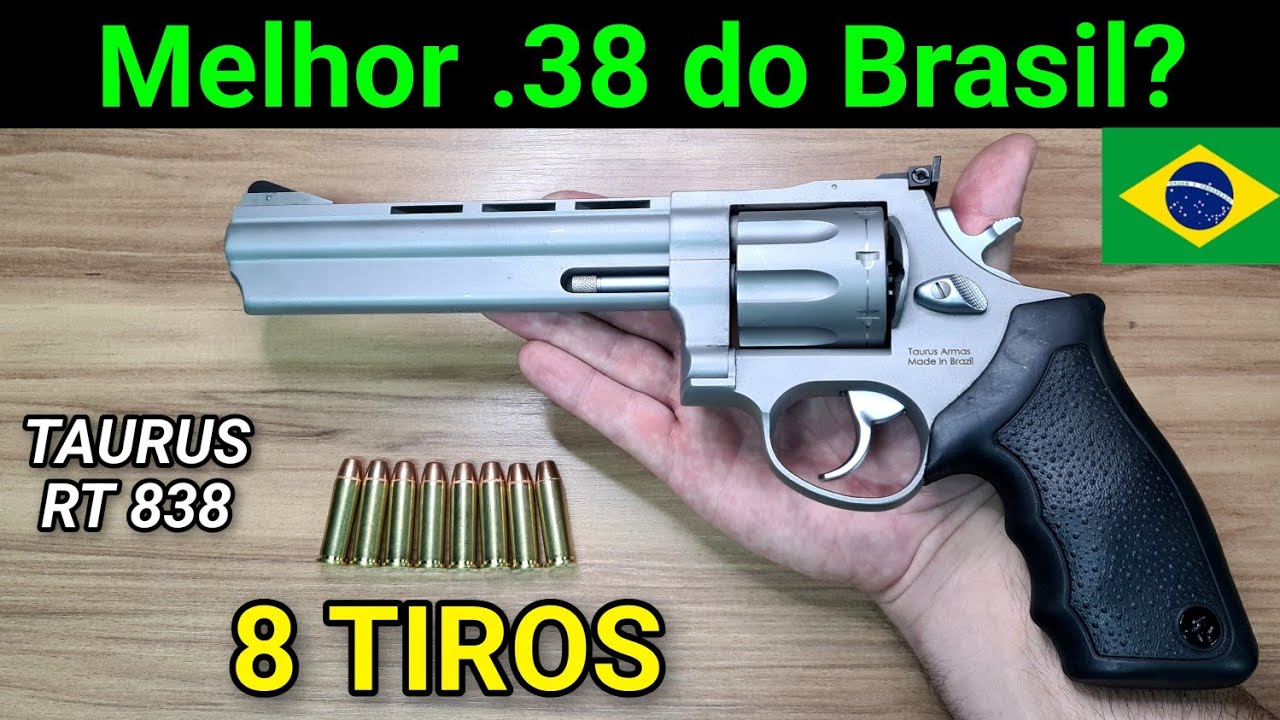 38 de 8 tiros Permitido MAIS ACESSÍVEL QUE PT 380! Taurus RT 838. Para defesa residencial e Esporte!