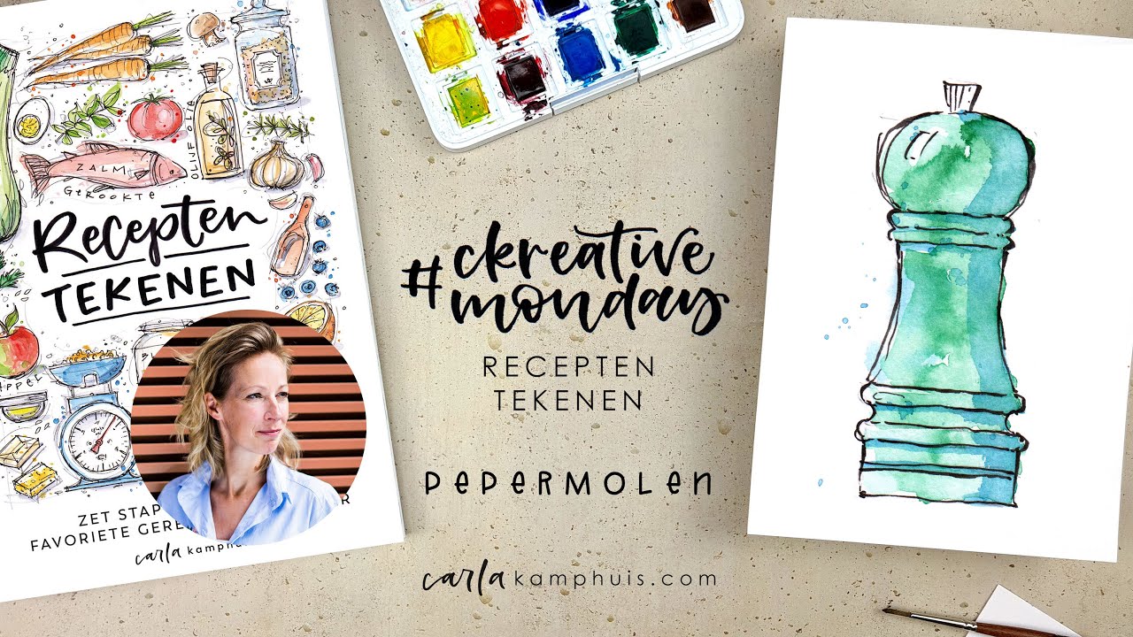 RECEPTEN TEKENEN - PEPERMOLEN - #ckreativemonday 24 juli
