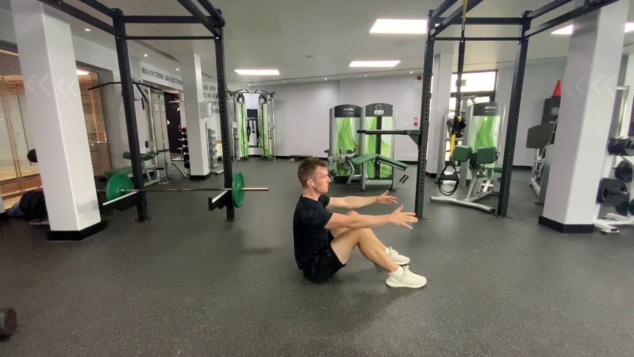 Sit up with breath control