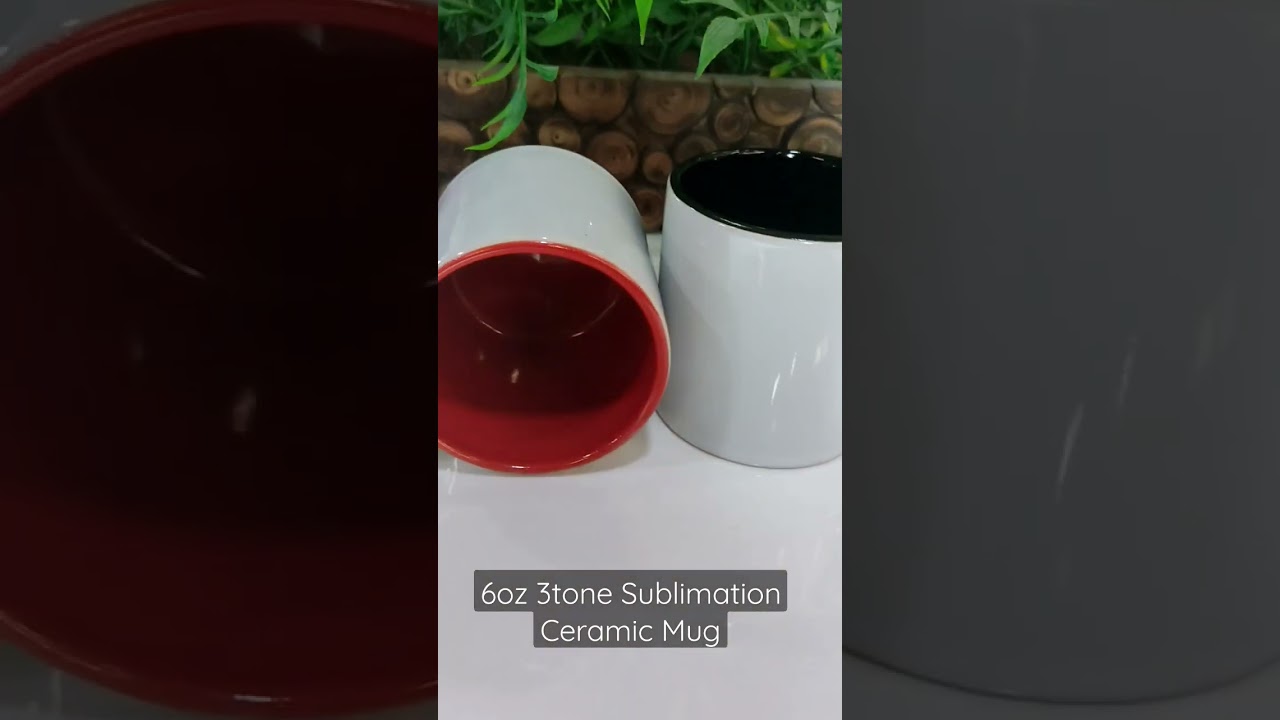 6oz 3tone Sublimation Ceramic Mug in all Colour 