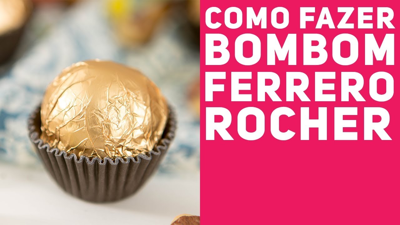 FERRERO ROCHER CASEIRO (Como fazer bombom de avelã) Receita de Páscoa - Receitas de Minuto #351