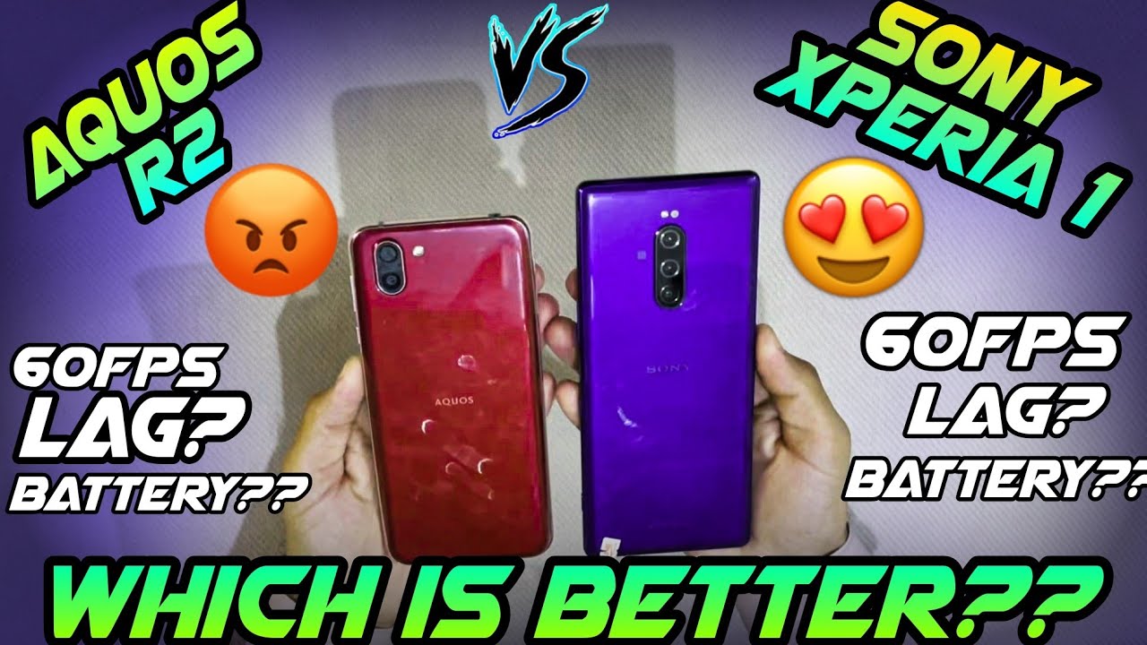 Sharp AQUOS R2 VS Sony XPERIA 1 | PUBG Test | Which device is better for pubg? 60fps? Heat lag? 🥵🥵🥵