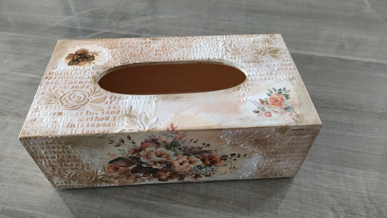 [PRÉSENTATION] et [TUTO] d'une boîte à mouchoirs en Mixed Media, avec les produits HORIZON CRÉATIF 😉