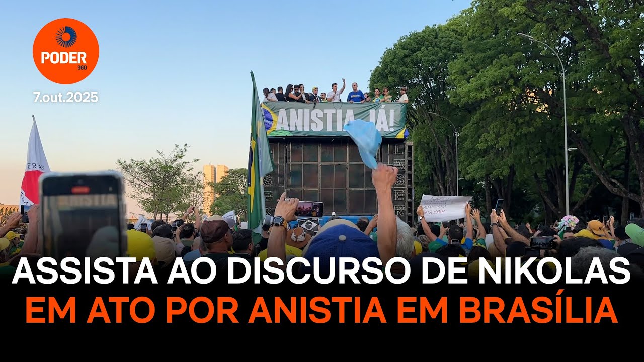 Assista ao discurso de Nikolas Ferreira em ato por anistia em Brasília