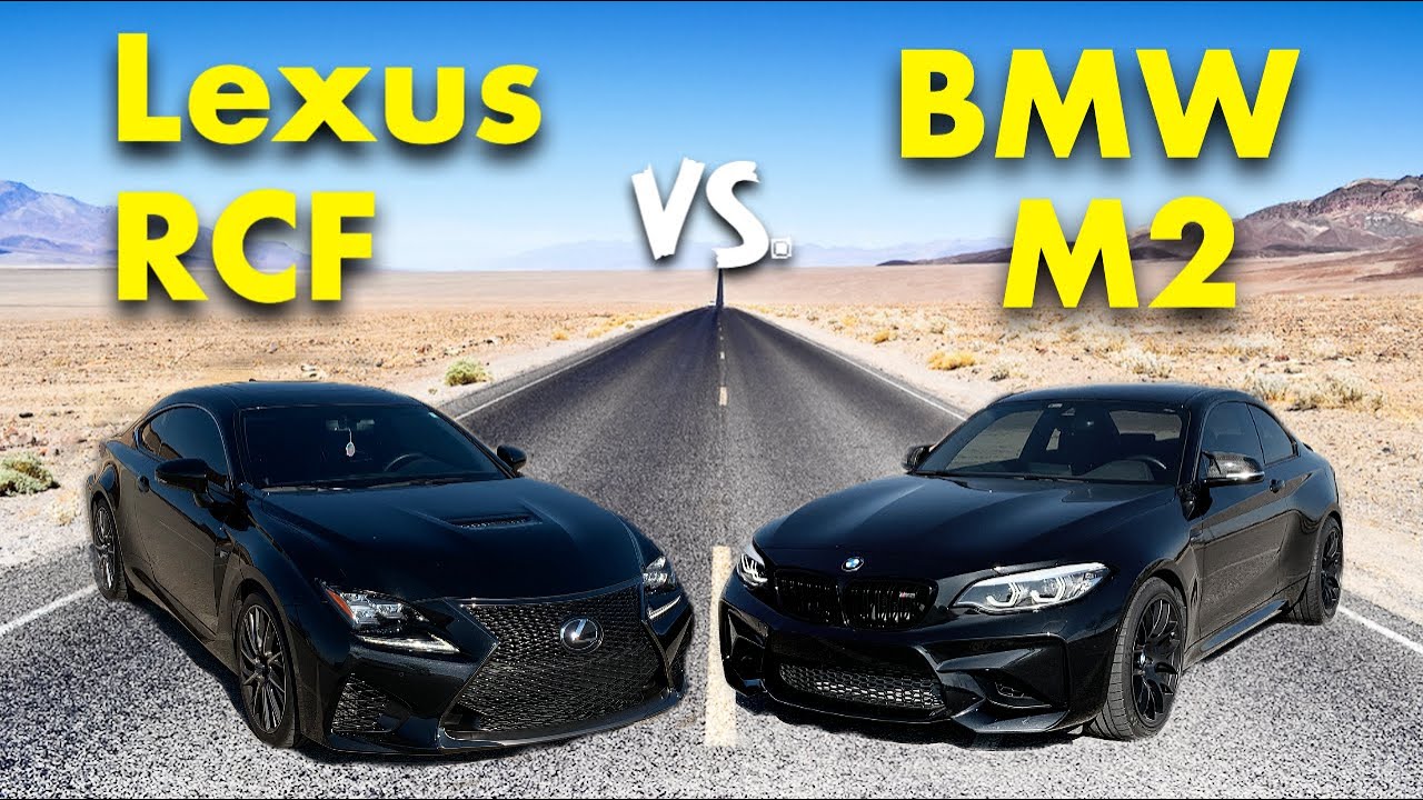 DRAG RACE! BMW M2 Vs. Lexus RCF | Exhaust Battle Roll Race Dig Race