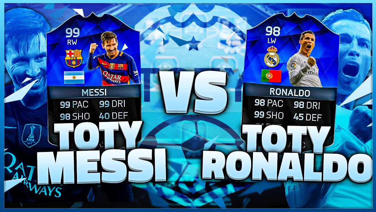 FIFA 16 TOTY BATTLE - TOTY MESSI REVIEW vs TOTY RONALDO REVIEW / BEST PLAYER IN ULTIMATE TEAM