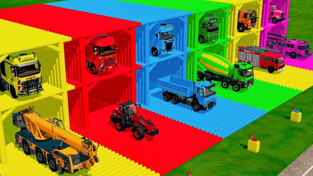 TRANSPORTING FIRE TRUCK, GARBAGE TRUCK & BIG TRUCKS by MAN TRANSPORTER! Farming Simulator 22
