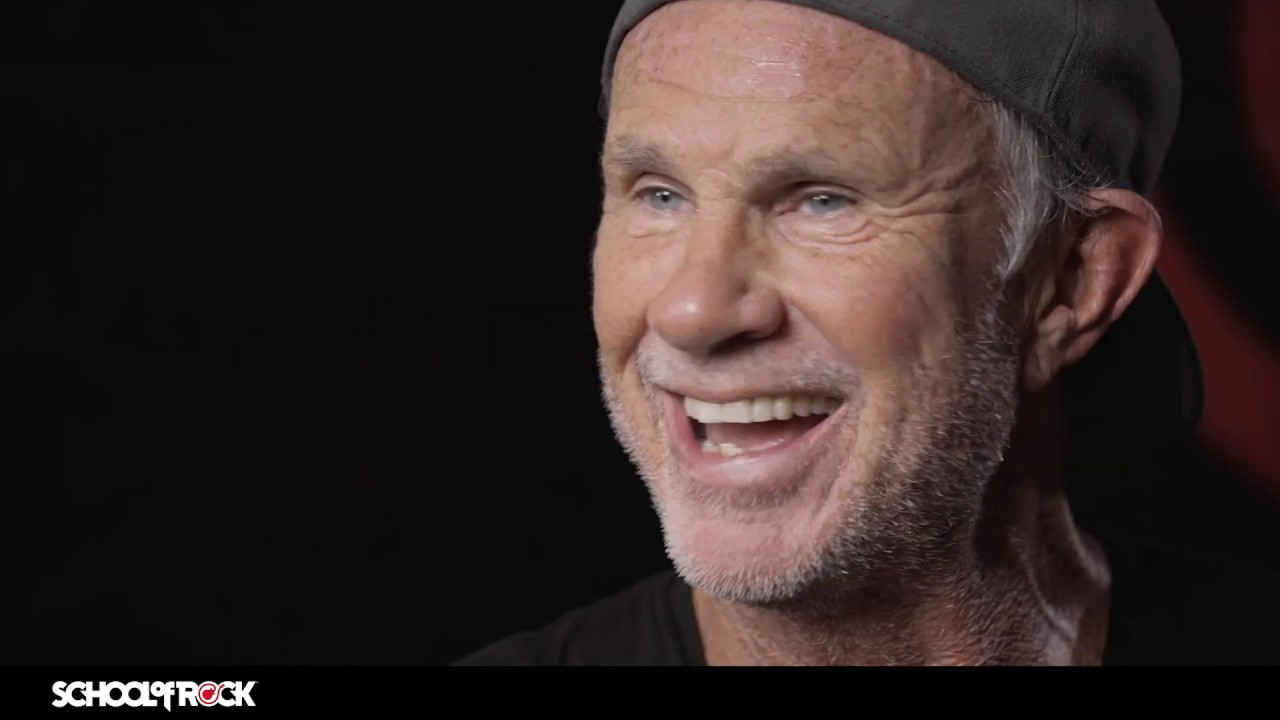 Red Hot Chili Peppers Drummer Chad Smith performs with School of Rock Brazil students