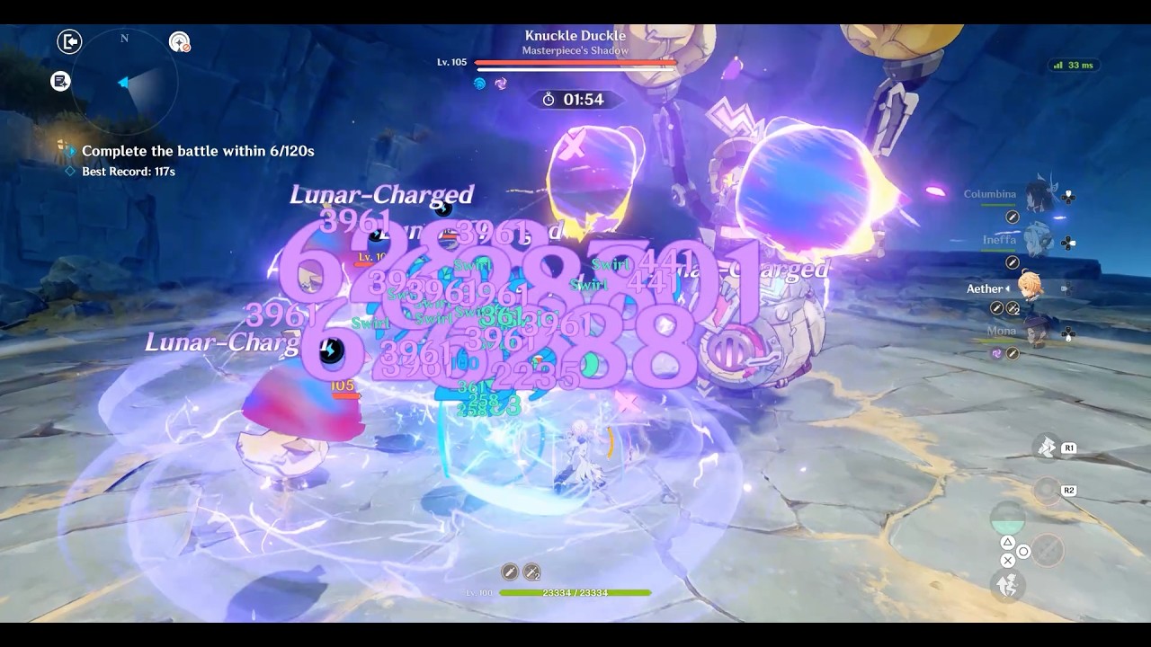 6.4 Stygian Onslaught Fearless Knuckle Duckle ( Anemo Traveler, Columbina, Ineffa and Mona team )