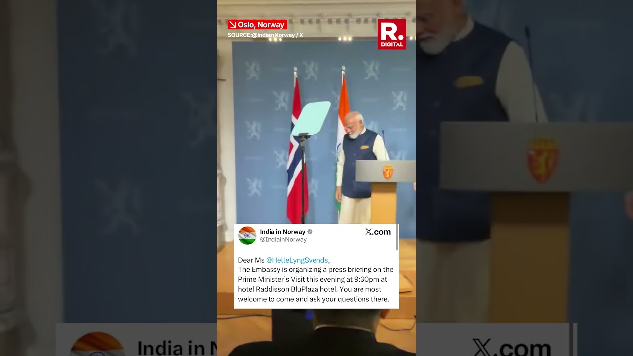 Indian Embassy in Norway Responds After Journalist Questions PM Modi on Press Freedom