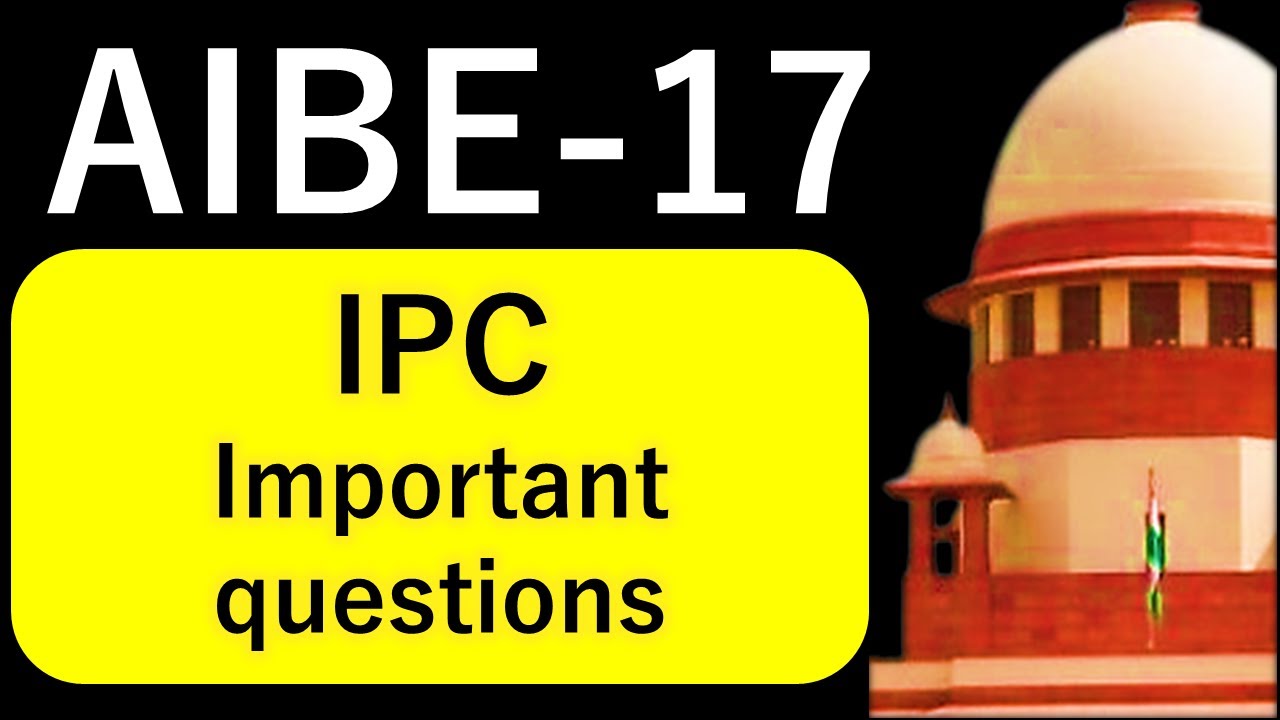 IPC MCQ in Hindi | AIBE Exam Important Question | भारतीय दण्ड संहिता | Indian Penal Code Lecture law