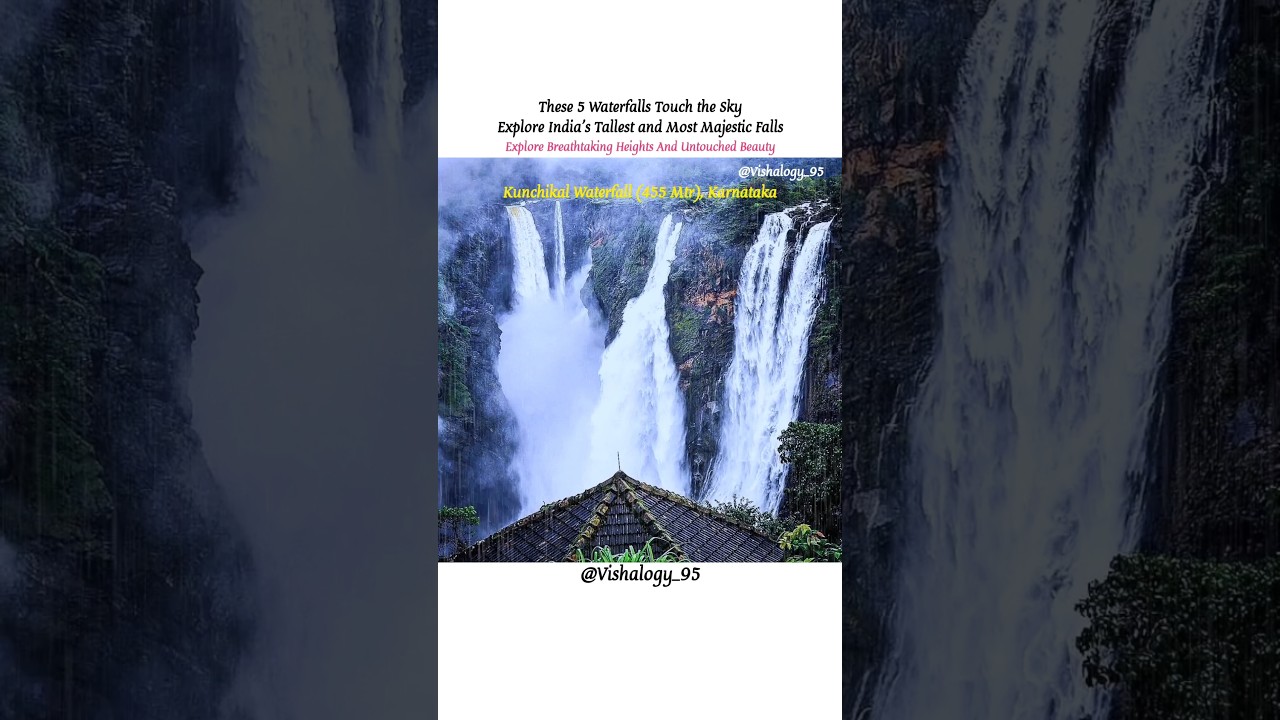India's Top 5 Tallest Waterfalls| Dudhsagar | #dudhsagar #vishalogy_95 #waterfall  #karnataka