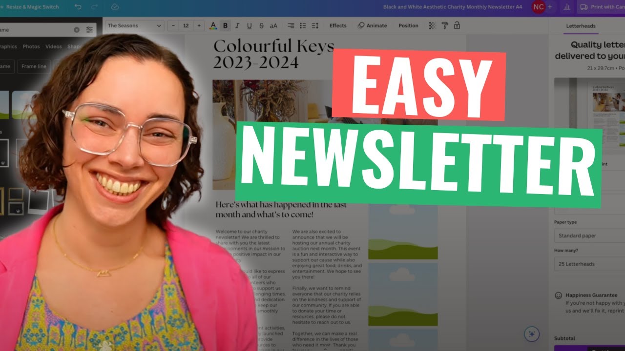 How To Create A Piano Studio Newsletter in Canva