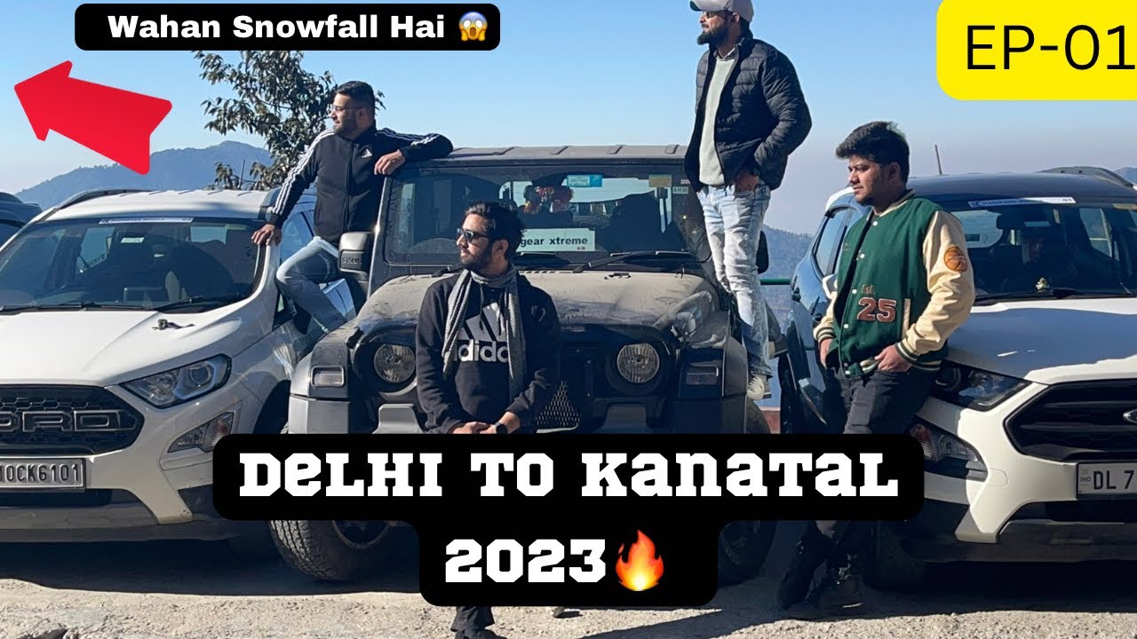 First Road Trip of 2023 | Delhi to Kanatal | snowfall | with 10 EcoSport | top gear xtreme