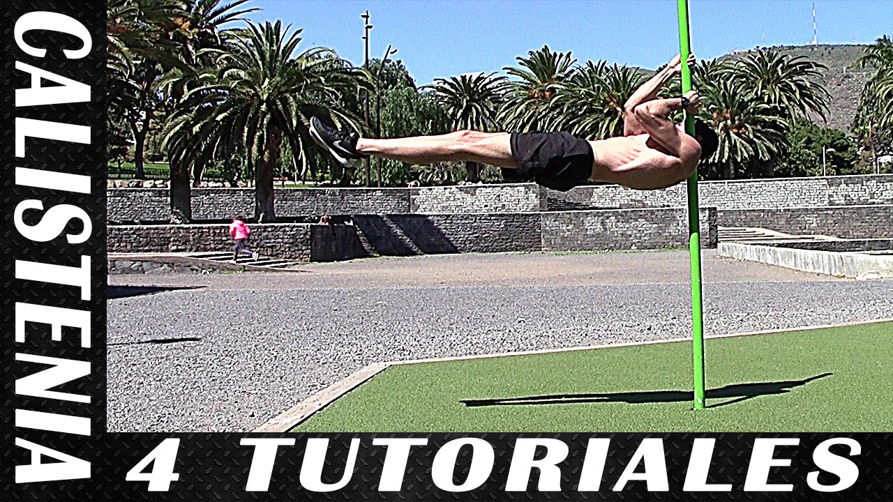 4 Tutoriales: Shoulder flag, Dominadas tocando pies, Rana a pino...