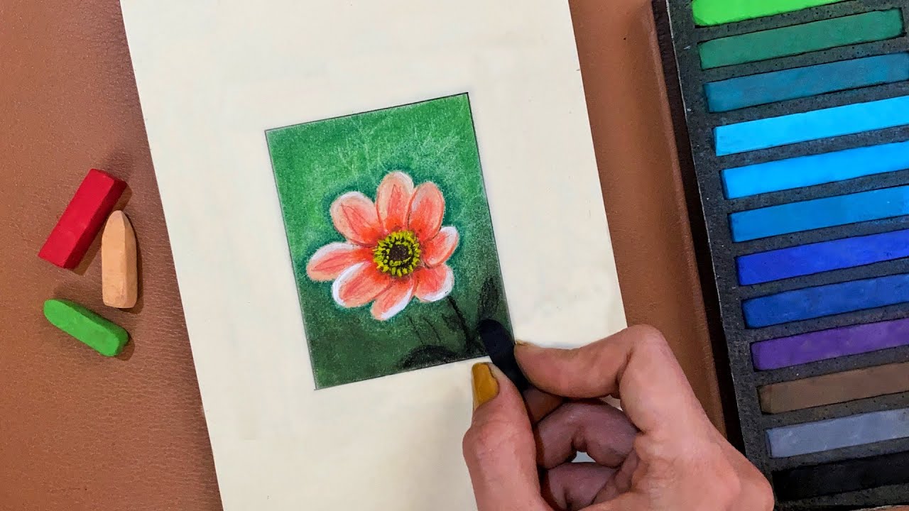 Flower Soft Pastel Drawing: Amazing Flower Drawing With Soft Pastel #drawing