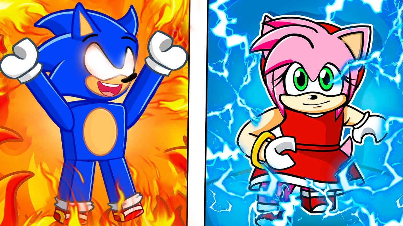 Sonic & Amy Have ELEMENTAL POWERS in Roblox!