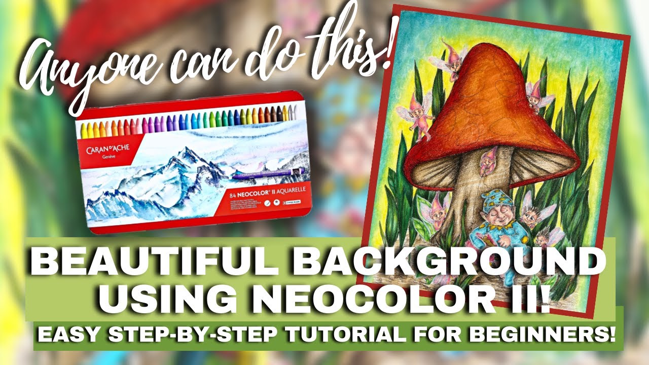 A BEAUTIFUL BACKGROUND USING NEOCOLOR II | EASY STEP-BY-STEP TUTORIAL FOR BEGINNERS | Adult Coloring