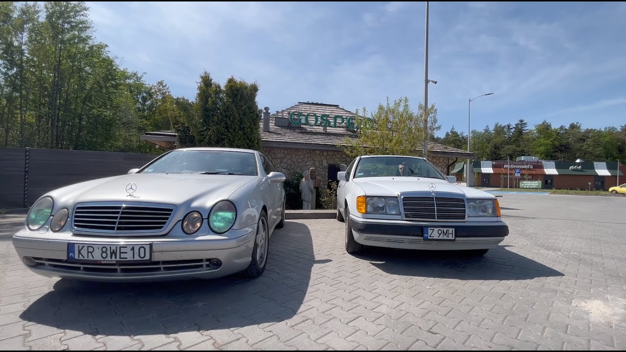 Wycieczka do Strefy Czystego Transportu starymi Mercedesami 🏁 W124 300CE vs CLK 55 AMG