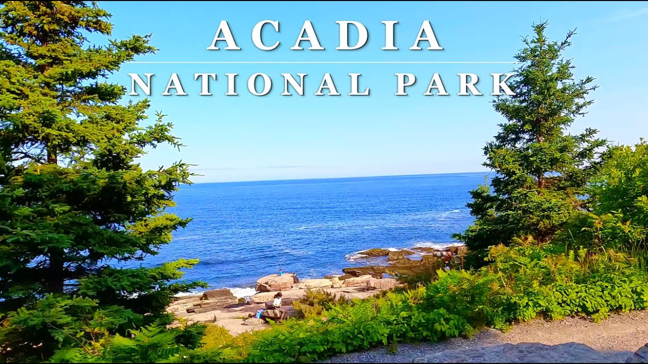 [4K] ACADIA NATIONAL PARK Mt Desert Island - Bar Harbor, Maine - 4K Relaxing Scenic Driving Tour