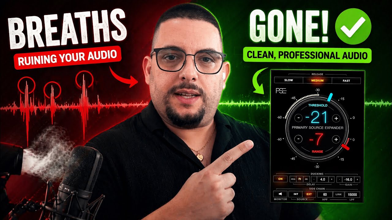 How to remove breaths from live streaming or live recording? 