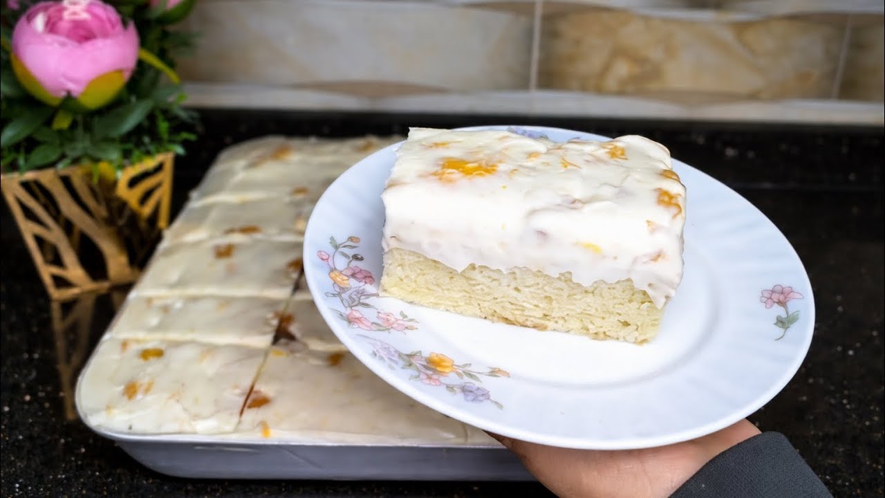 قشطوطة اللبن والكريمة  | كيكة قطنية دايبة  بطعم خطير