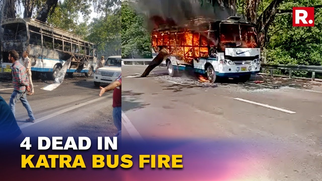J&K: 4 Dead And 22 Injured In Katra After Passenger Bus En Route Vaishno Devi Catches Fire