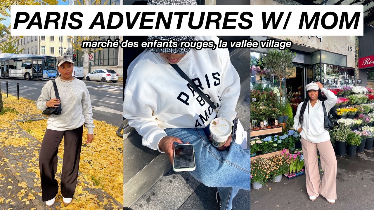 PARIS TRAVEL VLOG #3: paris with mom, marché des enfants rouges, la vallée village, champs-élysées