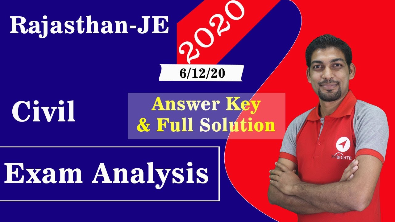 RSMSSB JE 2020 Civil Exam Analysis | Answer Key & Expected Cut Off | Detailed Analysis