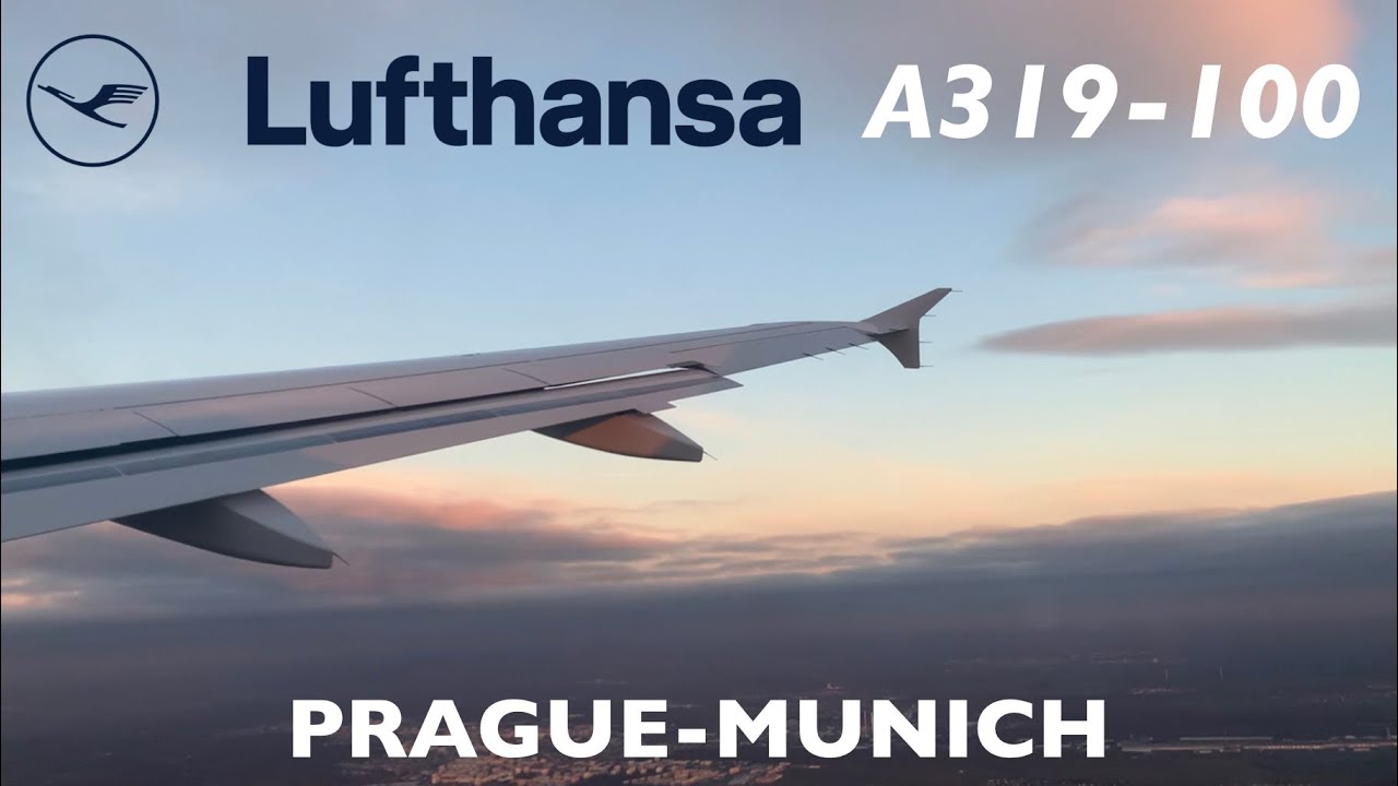 AMAZING VIEWS! | 35 minute flight on a Lufthansa A319 to Munich 🇨🇿🇩🇪