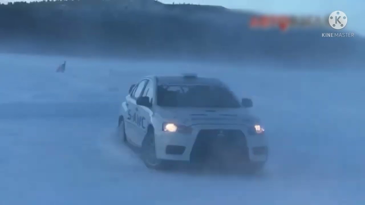 Зимний дрифт лансер ево Х под жёсткий fonk .#shorts