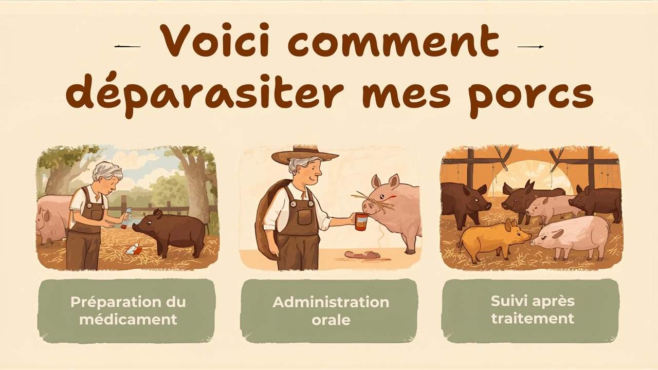 Voici comment je déparasite mes porcs dans ma ferme 