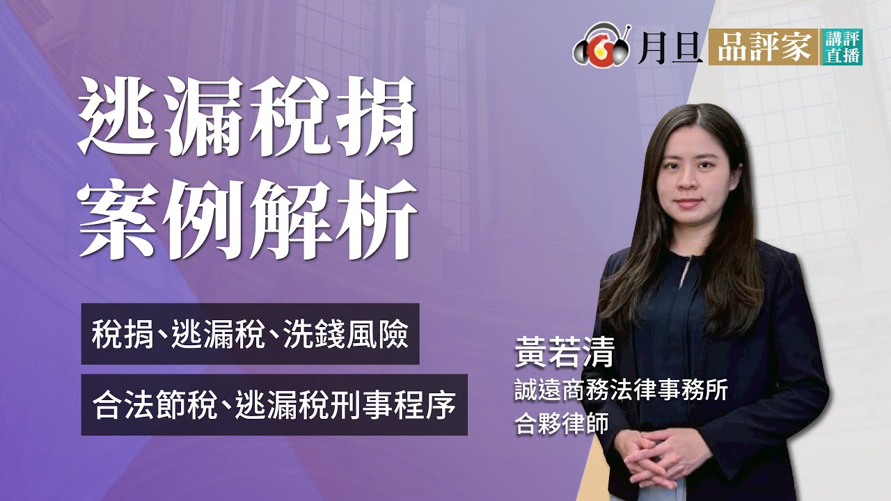 逃漏稅捐案例解析│黃若清合夥律師│元照出版