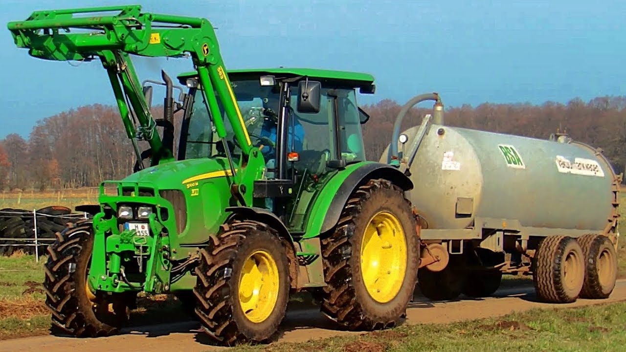 Gülle fahren || John Deere 5100M mit BSA Vakuumtankwagen