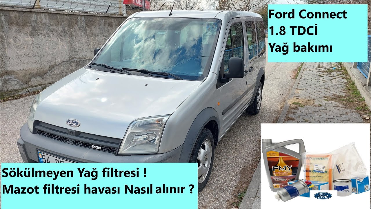Araç yağ ve filtre bakımı -Mazot filtresi havası nasıl alınır -Ford 1.8 tdci Sökülmeyen yağ filtresi