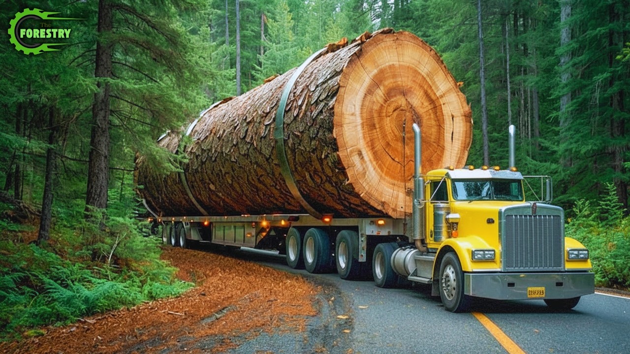 Экстремально опасные навыки вождения крупногабаритного лесовоза | Самые быстрые машины для распил...